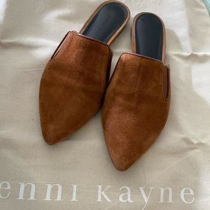 Jenni Kayne 35.5 suede mule in Saddle